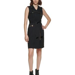 Women’s Black Moto Dress